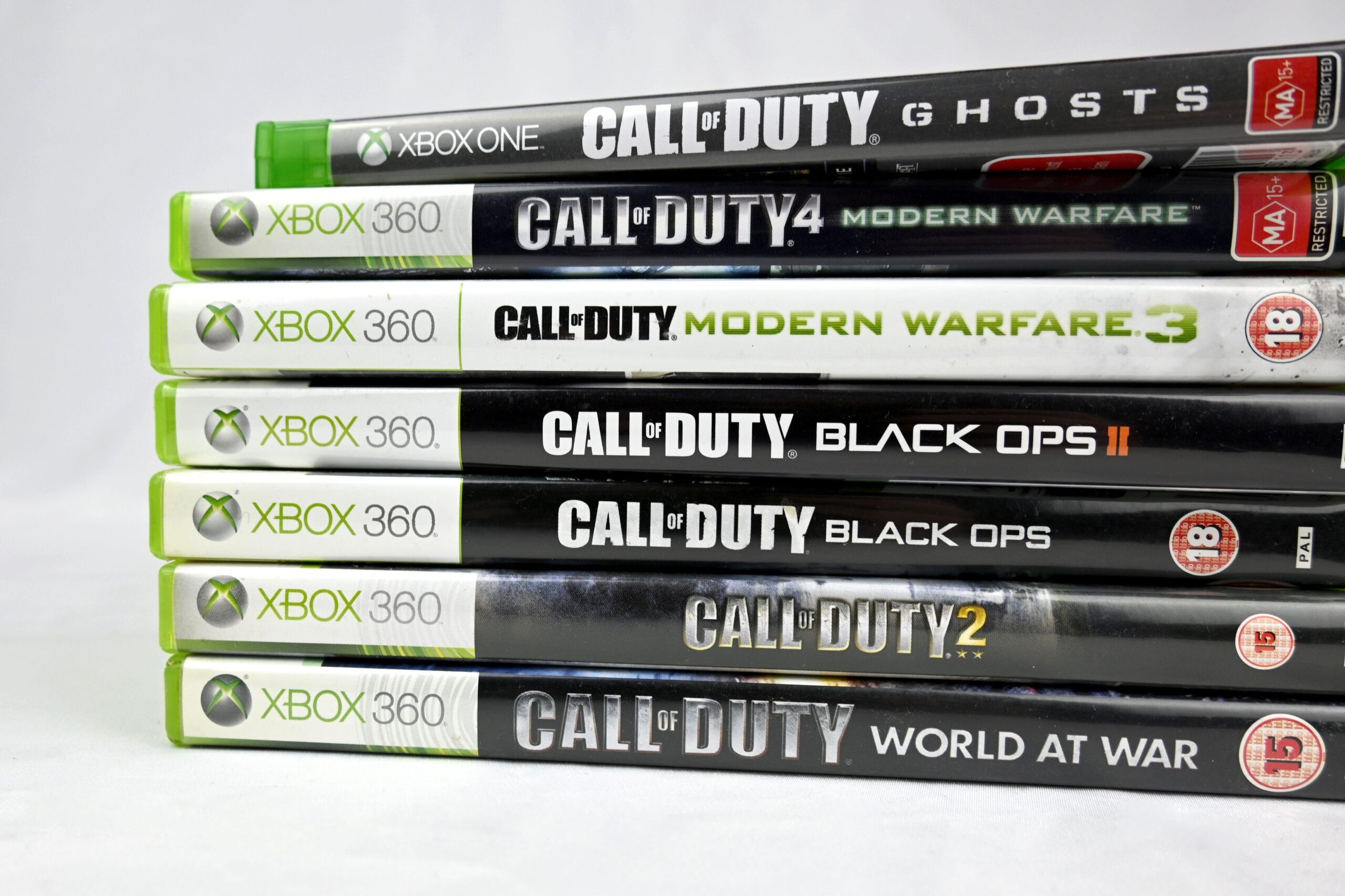 a stack of Call of Duty X Box titles to prepare for the Black Ops 7 that is coming next year